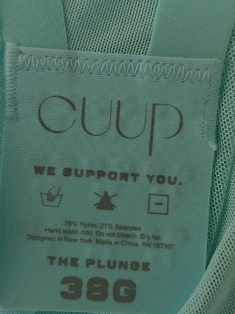 Cuup 38g Bra The Plunge Mesh Aqua — image 6 of 6